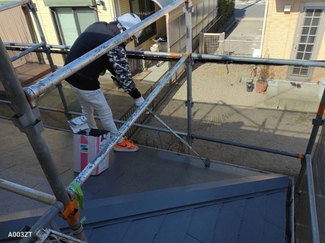 【工事】2月14日(月)北九州市若松区での屋根塗装・外壁塗装・付帯塗装工事をさせて頂いております！(11日目)