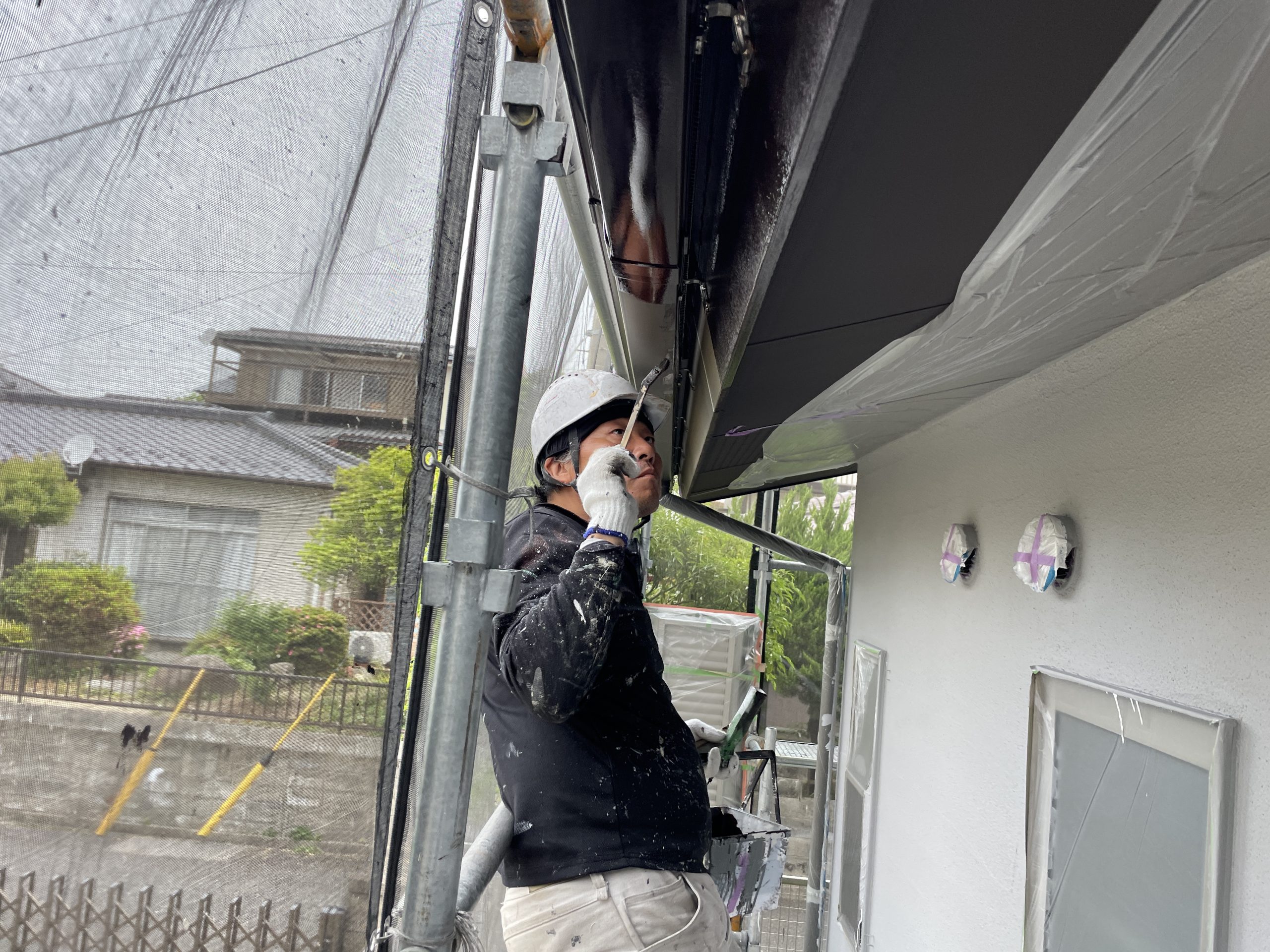 【工事】小倉南区企救丘にて屋根塗装・外壁塗装工事をさせて頂いております！(7日目）