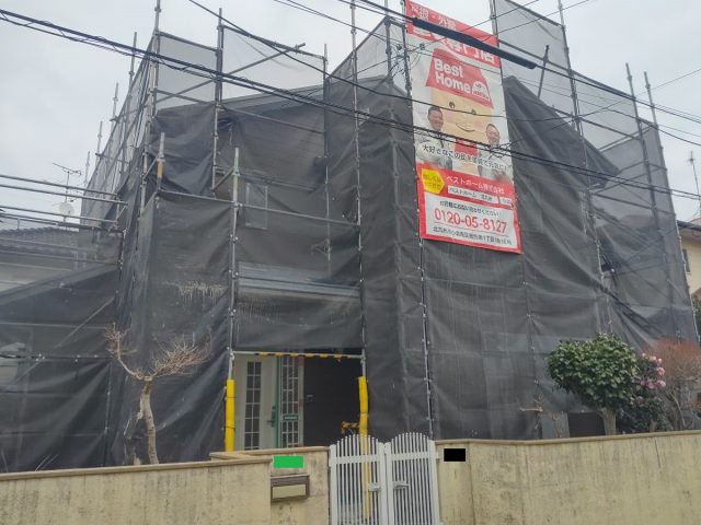 【雨天中止】北九州市小倉南区朽網西　O様　外壁塗装・屋根塗装・その他塗装工事及び改修工事