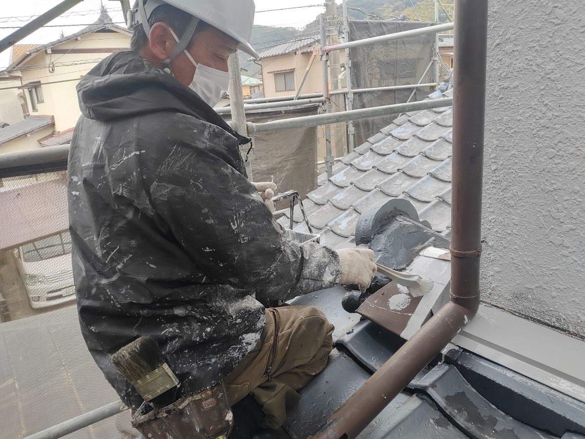 【工事4日目】北九州市小倉南区徳吉東　F様　屋根塗装工事