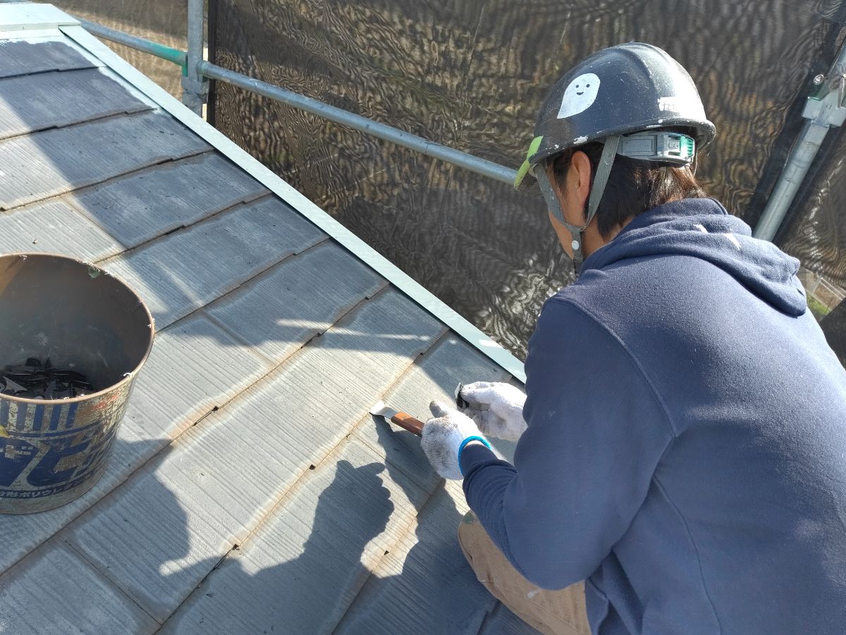 【工事4日目】下関市彦島本村町：M様　外壁塗装・屋根塗装、その他塗装