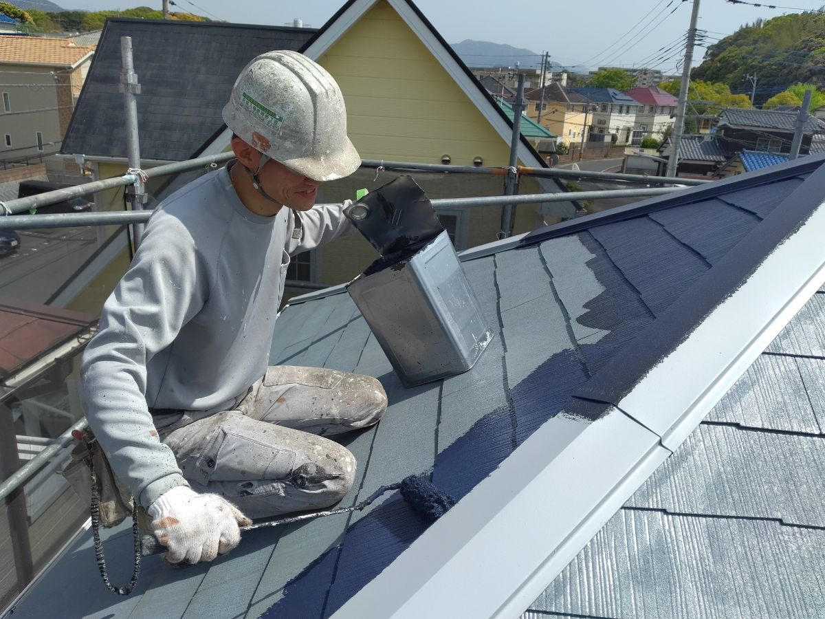 【工事7日目】八幡西区：T様　外壁塗装・屋根塗装及びその他塗装工事