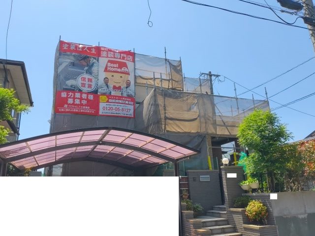 【雨天中止】北九州市：H様　外壁塗装・屋根塗装　及び　その他塗装工事