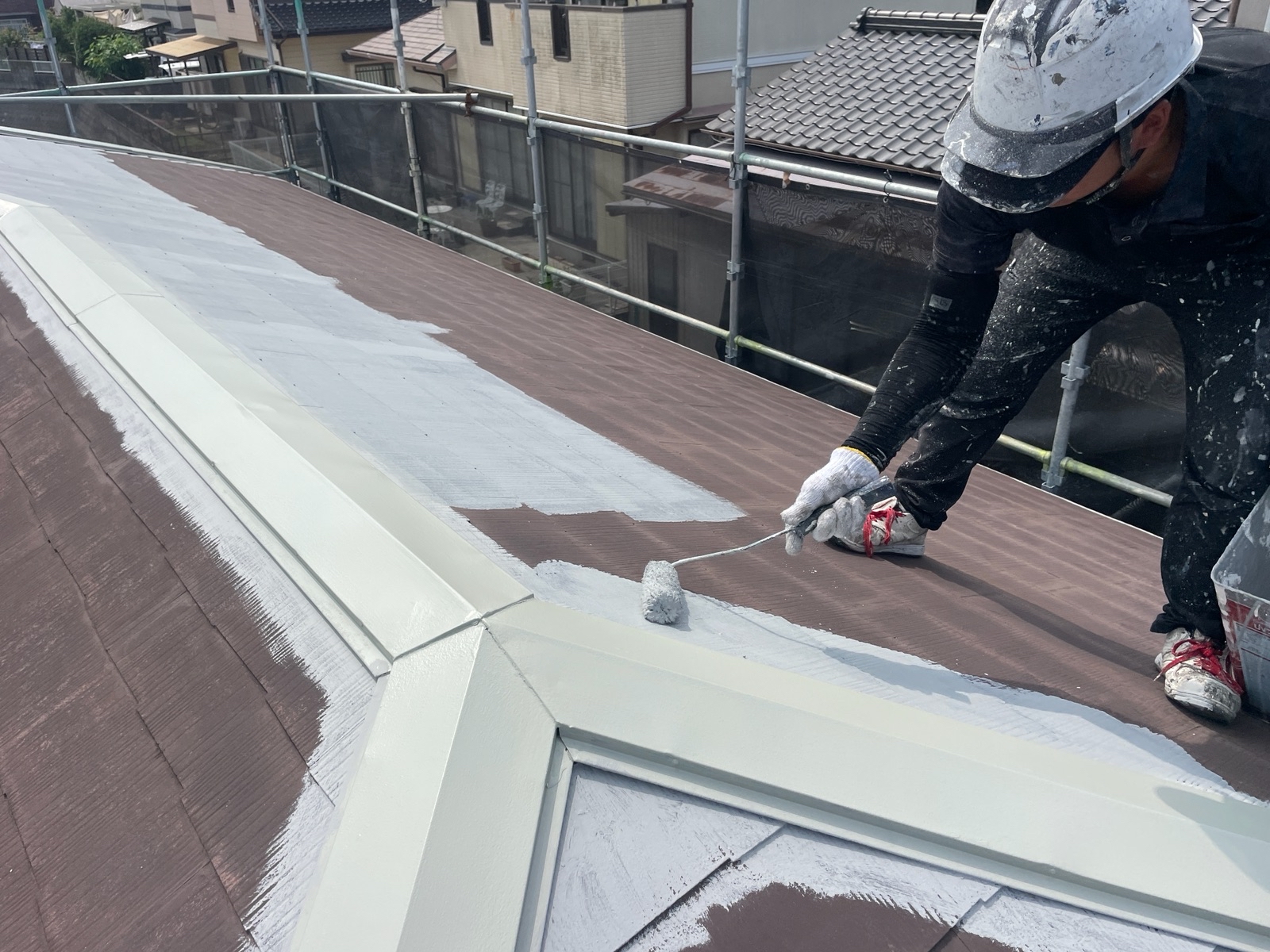 【工事10日目】遠賀郡：A様　外壁塗装・屋根塗装、その他塗装工事