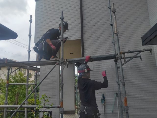 【工事1日目】八幡東区清田：U様　外壁塗装・屋根塗装　及び　その他塗装工事