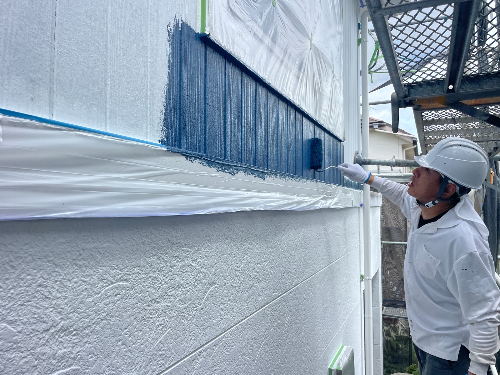 【工事13日目】飯塚市：S様　外壁塗装・屋根塗装、その他塗装工事