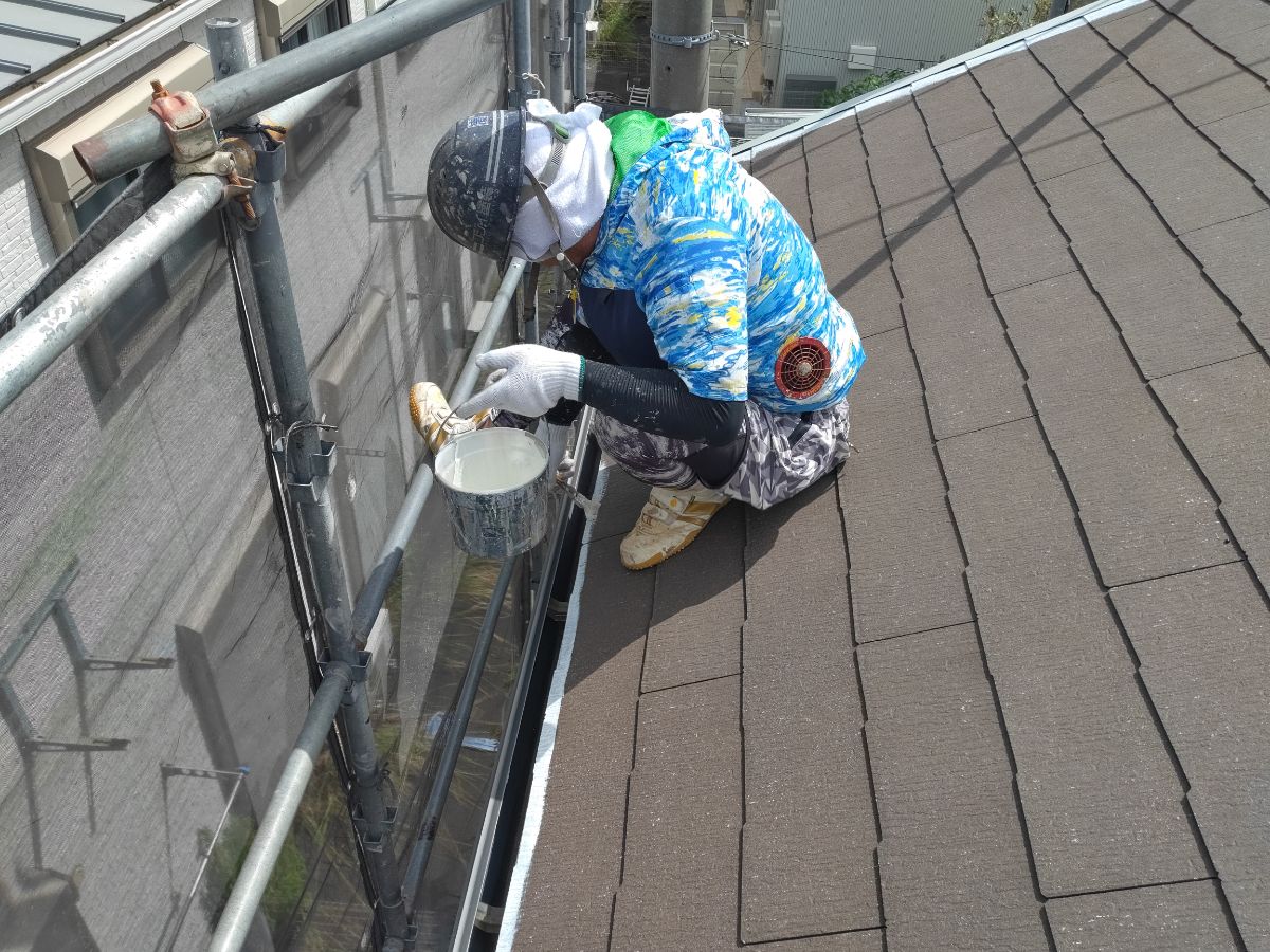 【工事4日目】北九州市小倉南区：S様　外壁塗装・屋根塗装　及び　その他塗装工事