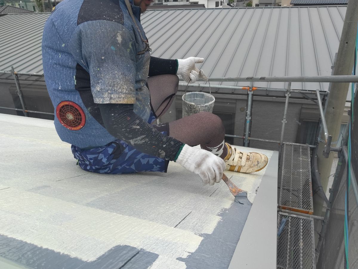 【工事5日目】北九州市小倉南区：S様　外壁塗装・屋根塗装　及び　その他塗装工事