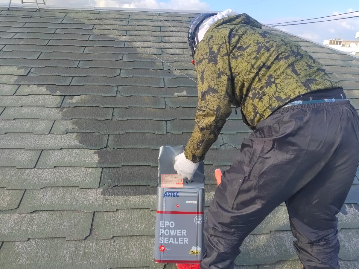 【工事9日目】北九州市八幡西区：法人様　外壁塗装・屋根塗装　及び　その他塗装工事