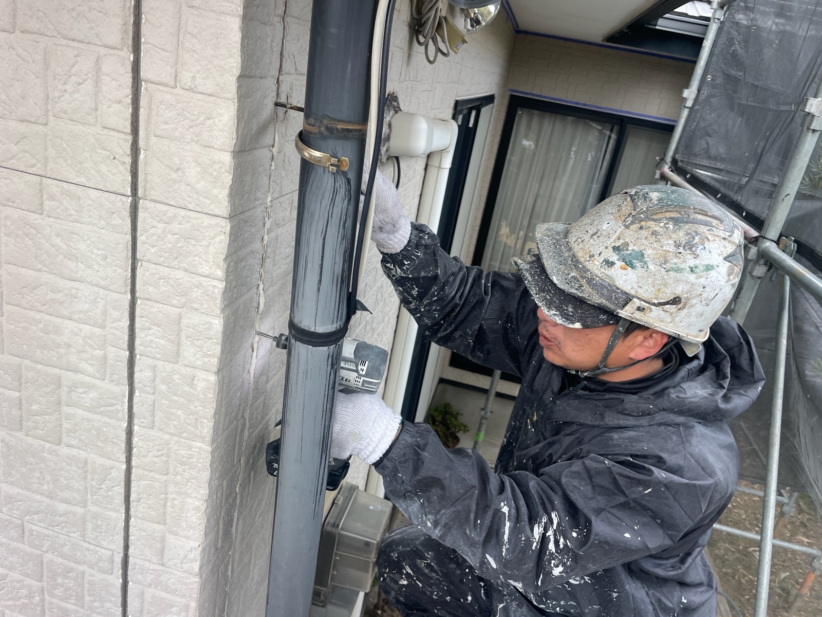 【工事3日目】若松区：H様　屋根塗装・外壁塗装　及び　その他塗装工事