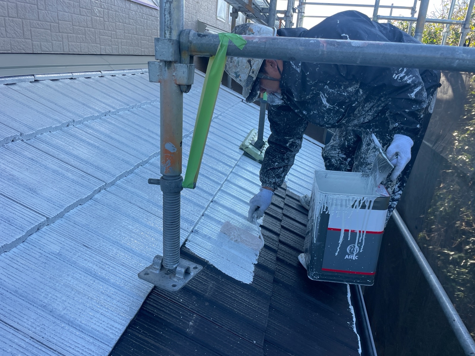 【工事6日目】若松区:H様 屋根塗装・外壁塗装 及び その他塗装工事