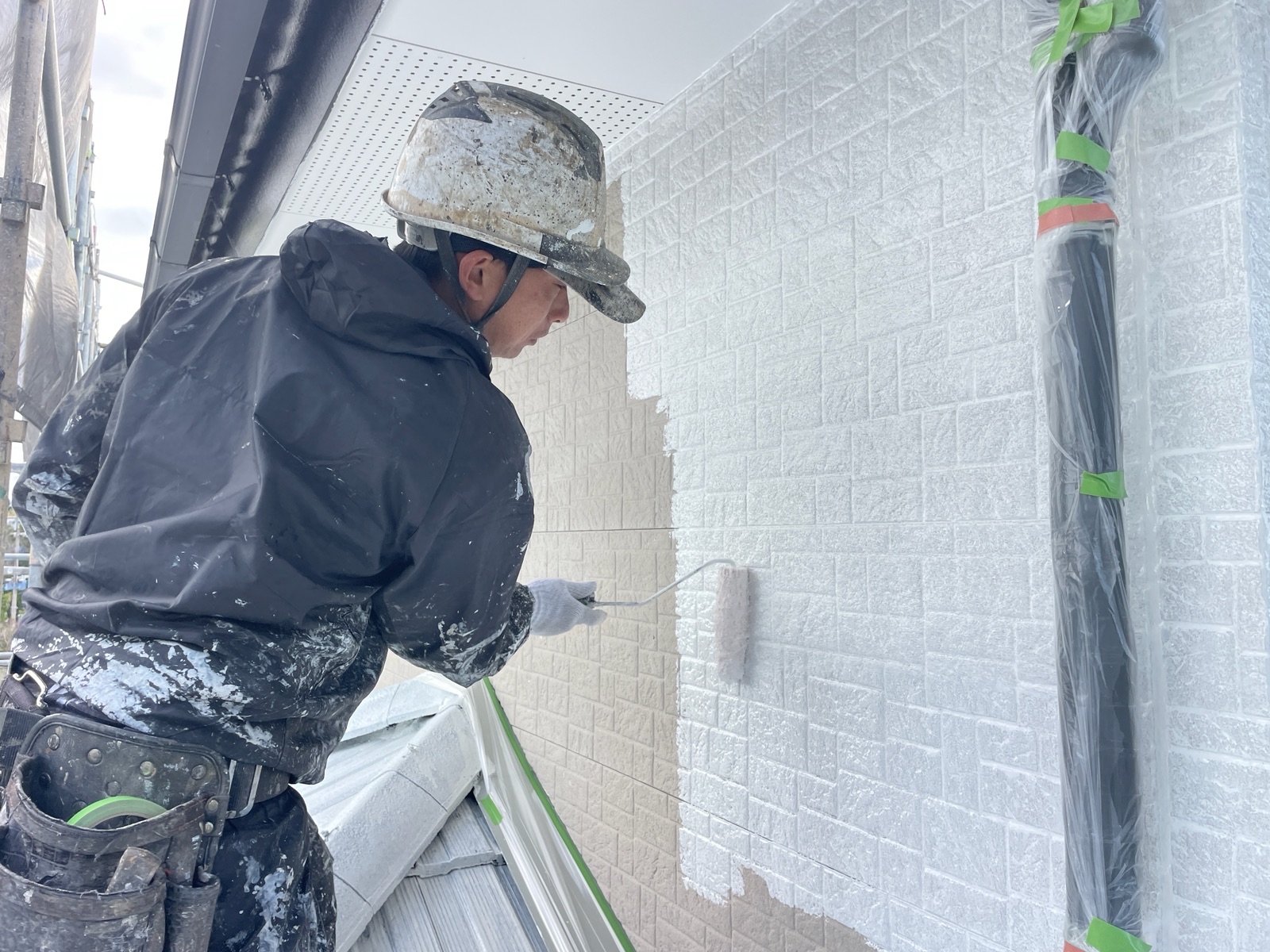 【工事8日目】若松区:H様 屋根塗装・外壁塗装 及び その他塗装工事