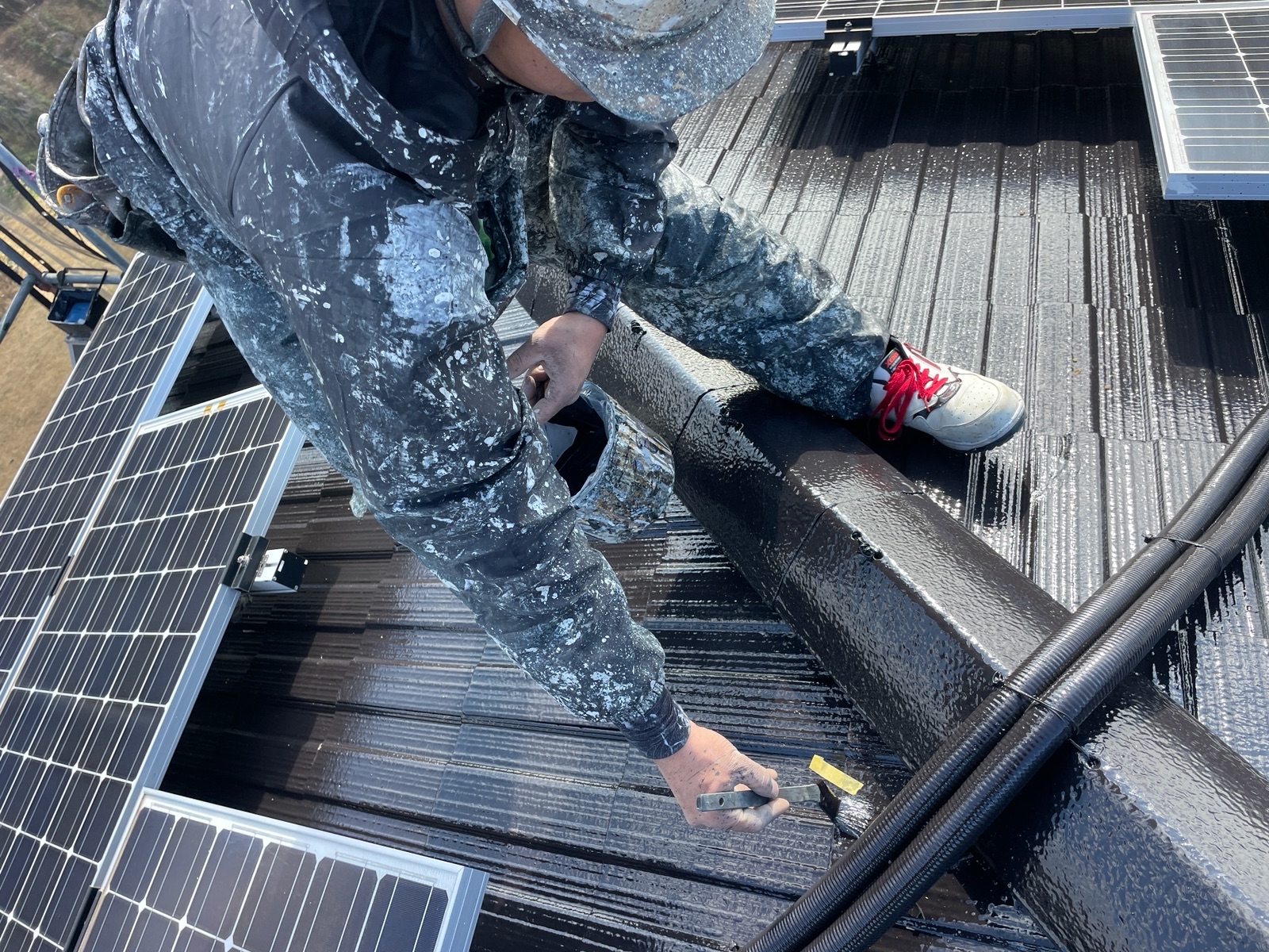 【工事16日目】若松区：H様　屋根塗装・外壁塗装　及び　その他塗装工事