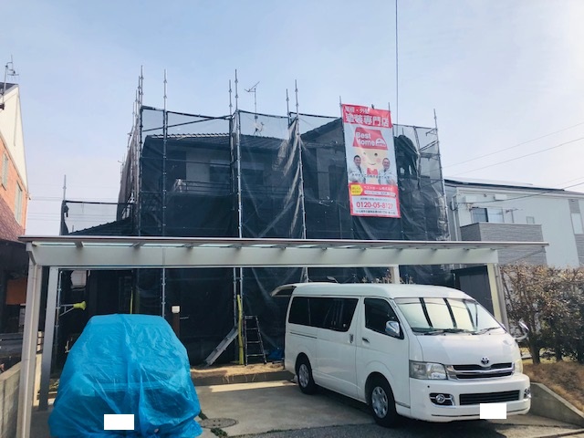 【工事】2月20日(日)行橋市下稗田にて外壁塗装工事はお休みさせて頂いております！（15日目）