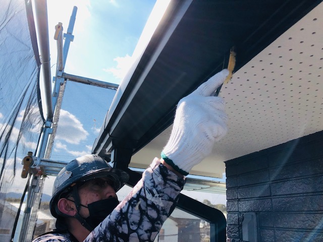 【工事】2月21日(木)行橋市下稗田にて外壁塗装工事をさせて頂いております！（16日目）