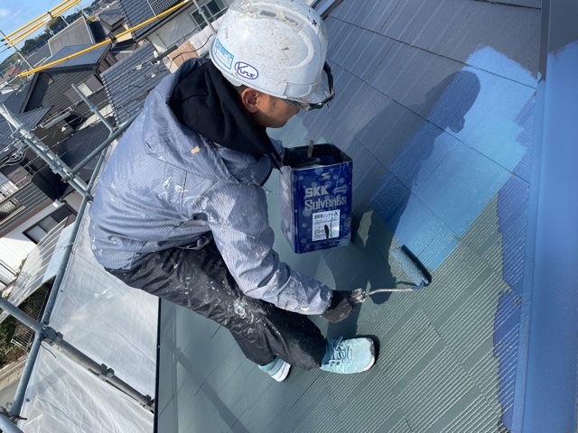 2/16(火)北九州市、遠賀町にて屋根、外壁塗装及び店舗塗装工事をさせて頂いてます！