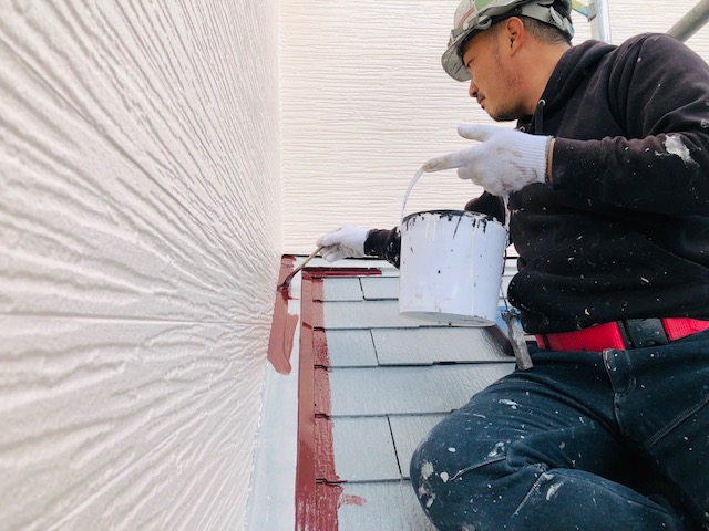 11月13日(土)北九州市小倉南区沼新町での屋根塗装・外壁塗装・付帯塗装工事をさせて頂いております！(8日目)