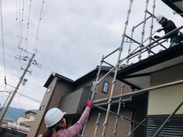 【工事】12月20日(月)京都郡苅田町葛川にて外壁塗装・リフォーム工事をさせて頂いております。(15日目)