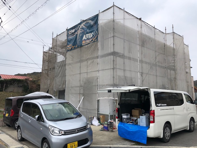 2/2(日)北九州市小倉南区・行橋市・下関市にて屋根・外壁塗装・改修工事をさせて頂いてます！