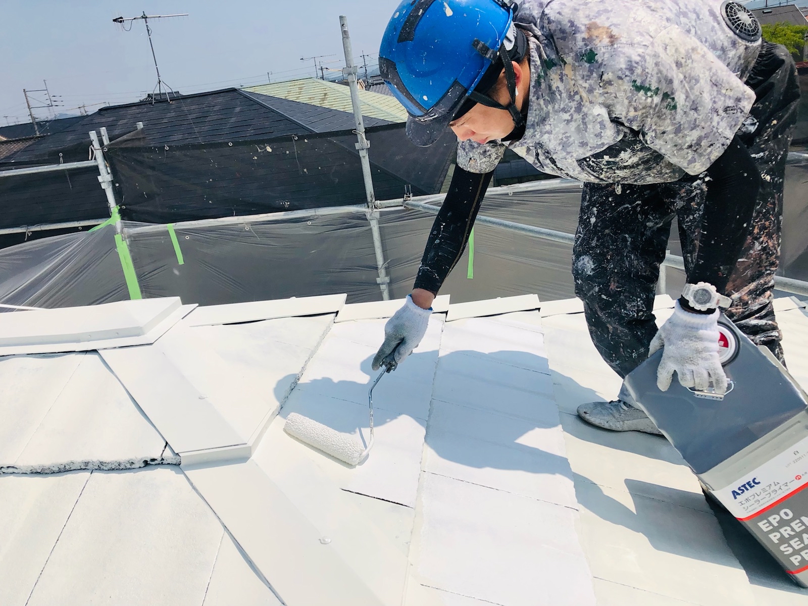 【工事】行橋市にて屋根塗装・外壁塗装・付帯塗装工事をさせて頂いております！（7日目）